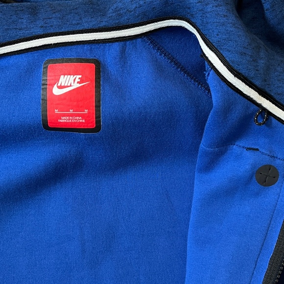 Nike Tech Fleece Full Zip Hoodie Jacket - Men's Size M - Blue - Picture 5 of 11